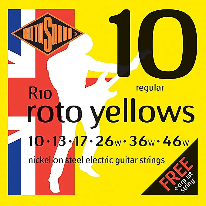 Rotosound R10 Roto Yellows Electric Guitar Strings - Light (10-46)