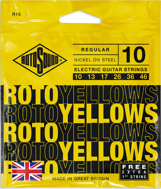Rotosound R10 Roto Yellows Electric Guitar Strings - Light (10-46)