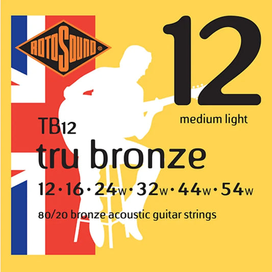 Rotosound TB12 Tru Bronze Acoustic, Medium Light, 12-54